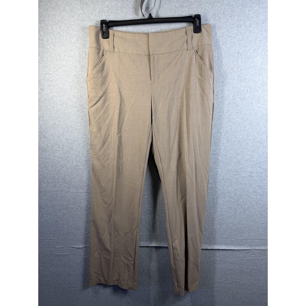 Daisy Fuentes Pants Womens 12 Beige Pull On Stretch Twill Dress Work Office